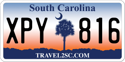 SC license plate XPY816