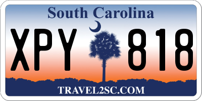 SC license plate XPY818