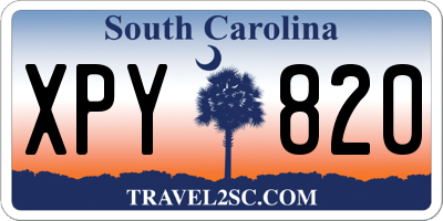 SC license plate XPY820