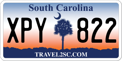 SC license plate XPY822