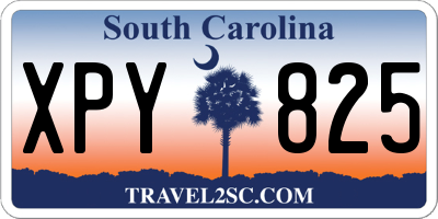 SC license plate XPY825