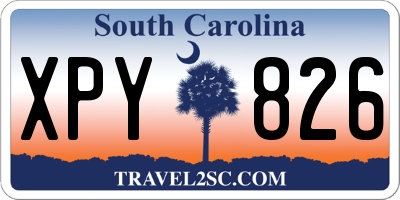 SC license plate XPY826