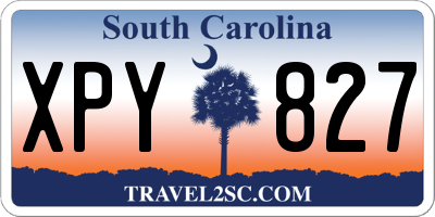 SC license plate XPY827