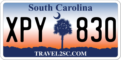 SC license plate XPY830