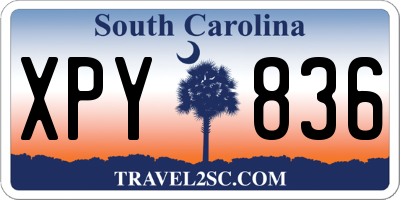 SC license plate XPY836