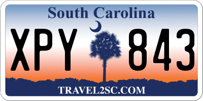 SC license plate XPY843