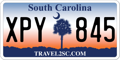 SC license plate XPY845