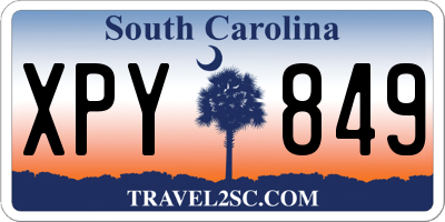 SC license plate XPY849