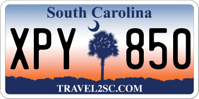 SC license plate XPY850