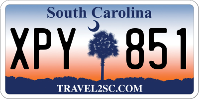SC license plate XPY851