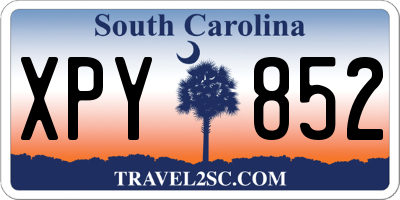 SC license plate XPY852