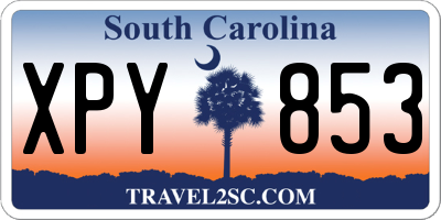SC license plate XPY853
