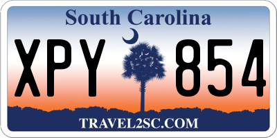 SC license plate XPY854