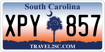 SC license plate XPY857