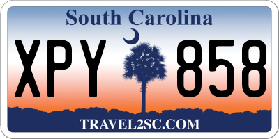 SC license plate XPY858