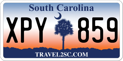 SC license plate XPY859