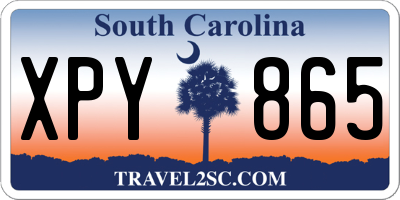 SC license plate XPY865