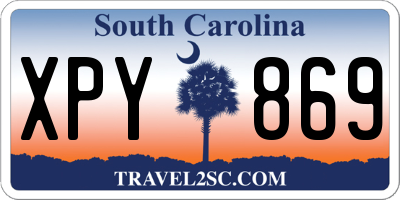 SC license plate XPY869