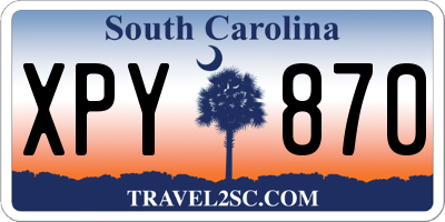 SC license plate XPY870