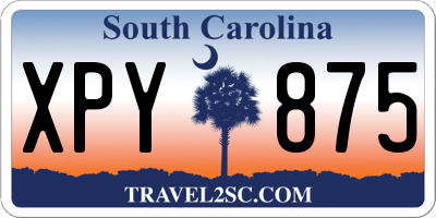 SC license plate XPY875