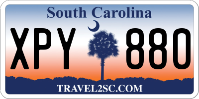 SC license plate XPY880