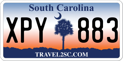 SC license plate XPY883