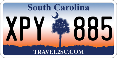 SC license plate XPY885