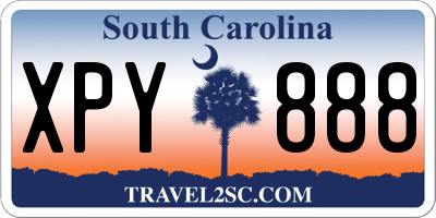 SC license plate XPY888