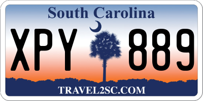 SC license plate XPY889