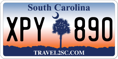 SC license plate XPY890
