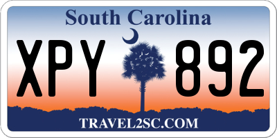 SC license plate XPY892