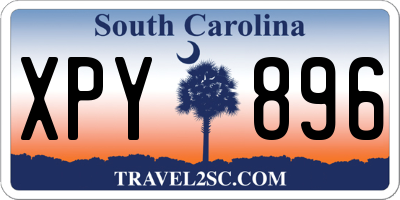 SC license plate XPY896