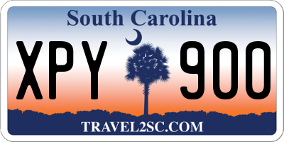 SC license plate XPY900