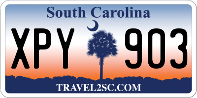 SC license plate XPY903