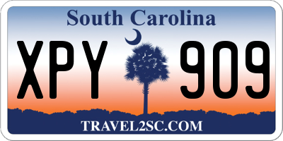 SC license plate XPY909