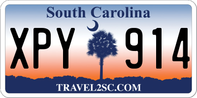 SC license plate XPY914