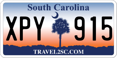 SC license plate XPY915