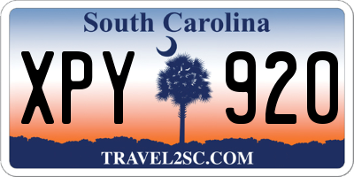 SC license plate XPY920