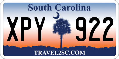SC license plate XPY922