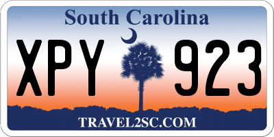 SC license plate XPY923