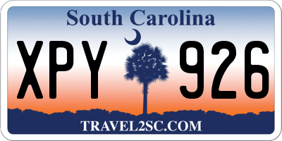 SC license plate XPY926