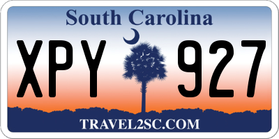 SC license plate XPY927