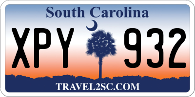 SC license plate XPY932