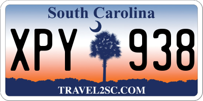SC license plate XPY938