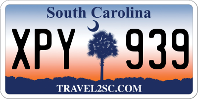 SC license plate XPY939