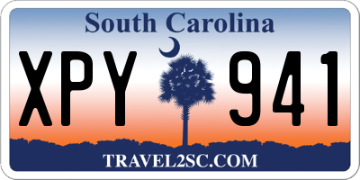 SC license plate XPY941