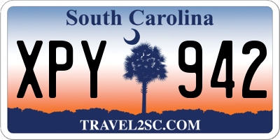 SC license plate XPY942