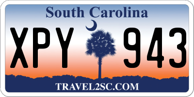 SC license plate XPY943