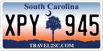 SC license plate XPY945