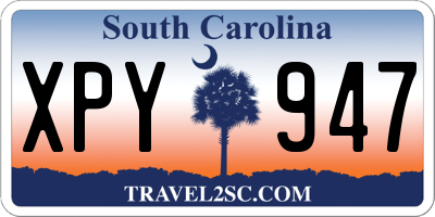 SC license plate XPY947